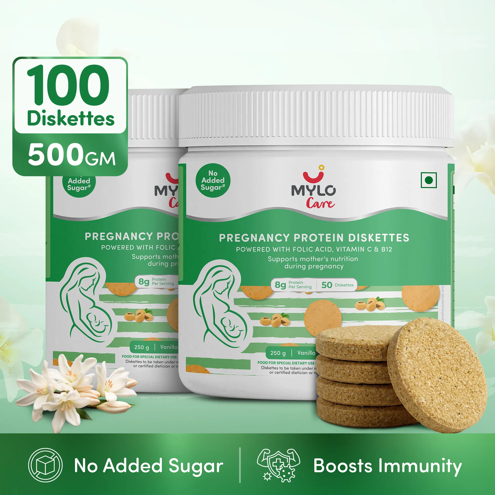 Mylo Care - Pregnancy Protein Diskettes - 500gm (100 Diskettes)