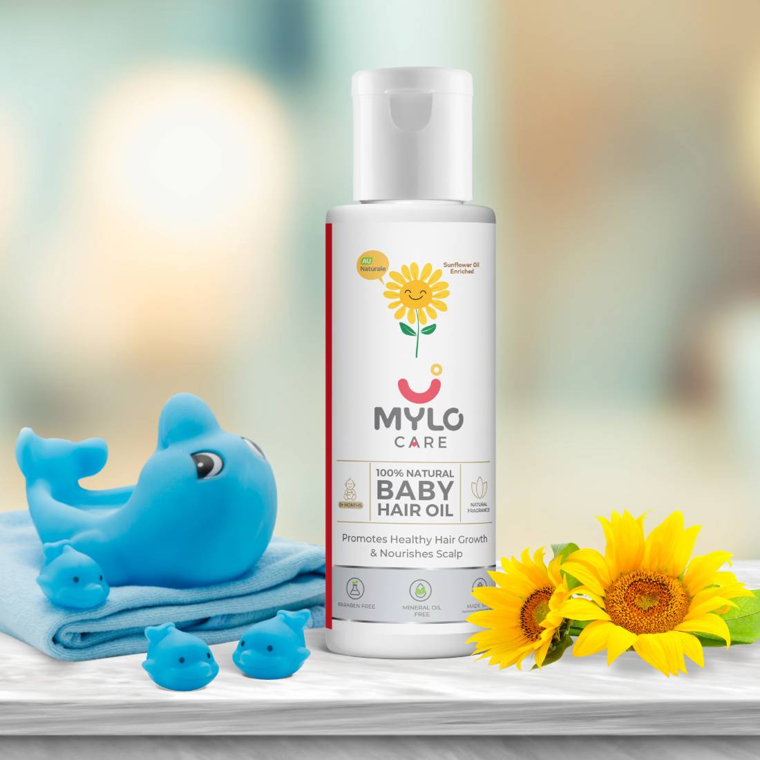 Buy Mylo 100% Natural Baby Hair Oil 100ml