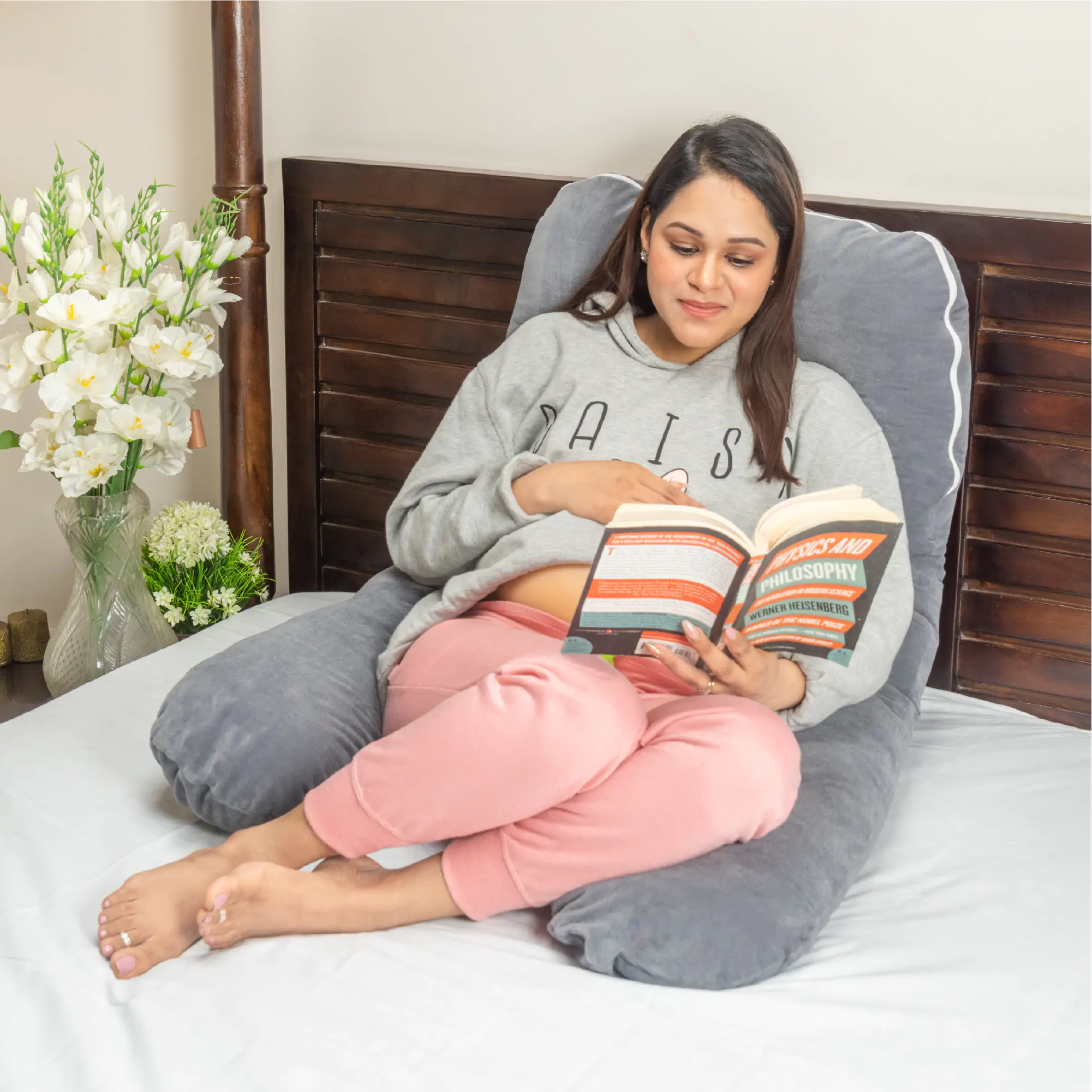 Mylo Premium Pregnancy & Maternity Support Pillow - Grey