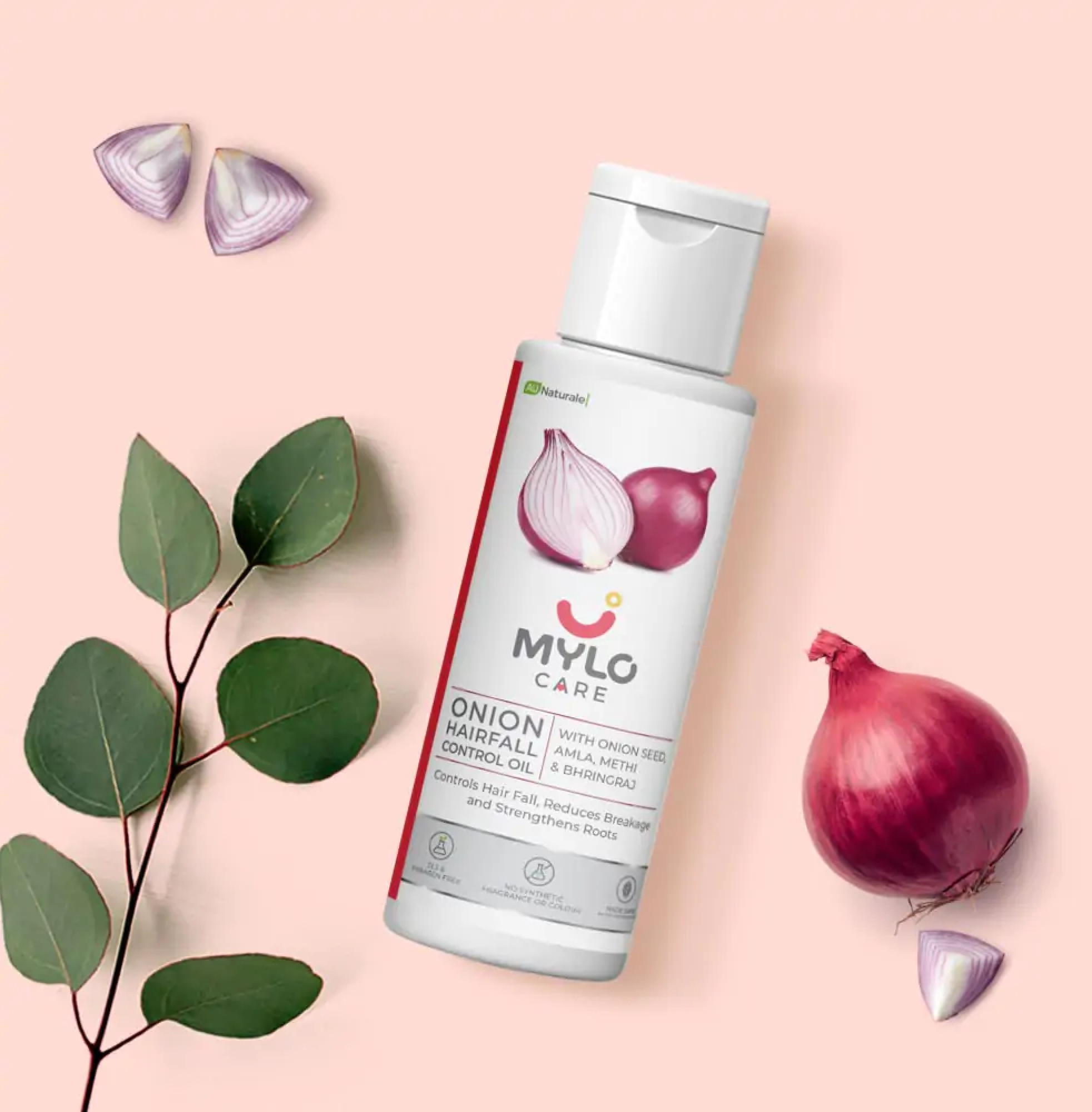 Buy Mylo Onion Hairfall Control Oil 200ml with Bhringraj, Argan, Hairy Root Culture & Castor Buy Mylo Onion Hairfall Control Oil 200ml with Bhringraj, Argan, Hairy Root Culture & Castor