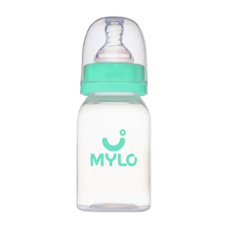 Mylo Feels Natural Baby Bottle –125ml - BPA Free with Anti-Colic Nipple (Green) 