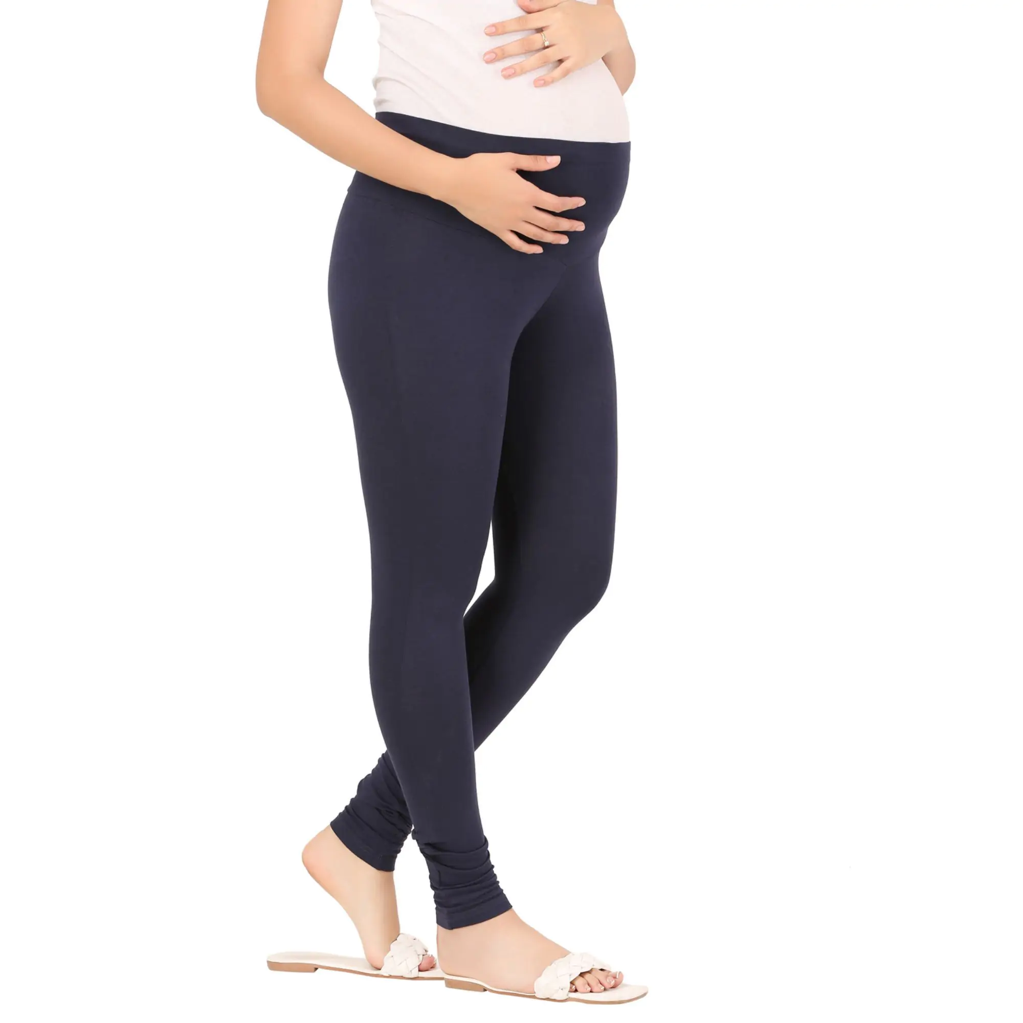 Mylo Stretchable Pregnancy & Post Delivery Leggings - Navy (XL)
