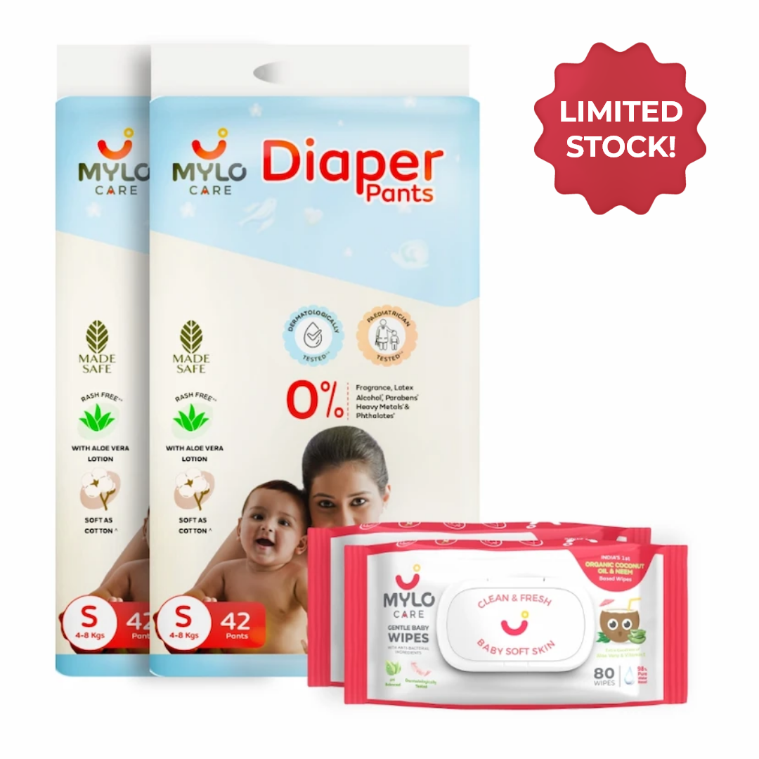 Monthly Diapering Super Saver Combo Diaper Pants (S) Size (Pack of 2