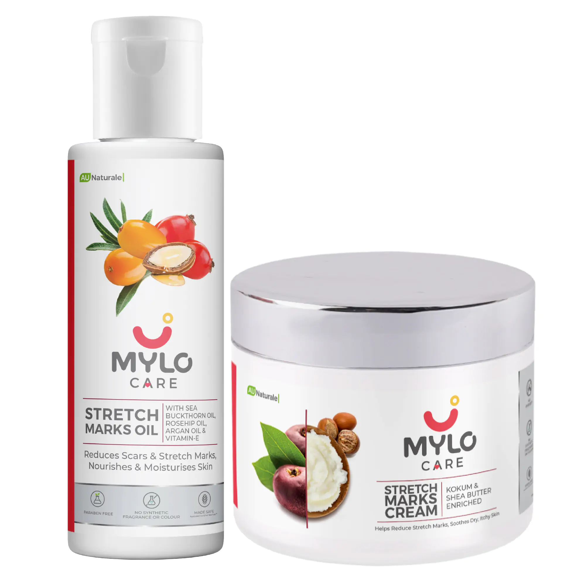 Mylo Stretch Marks- Day & Night Kit - Oil (100 ml) & Cream (100 gm)
