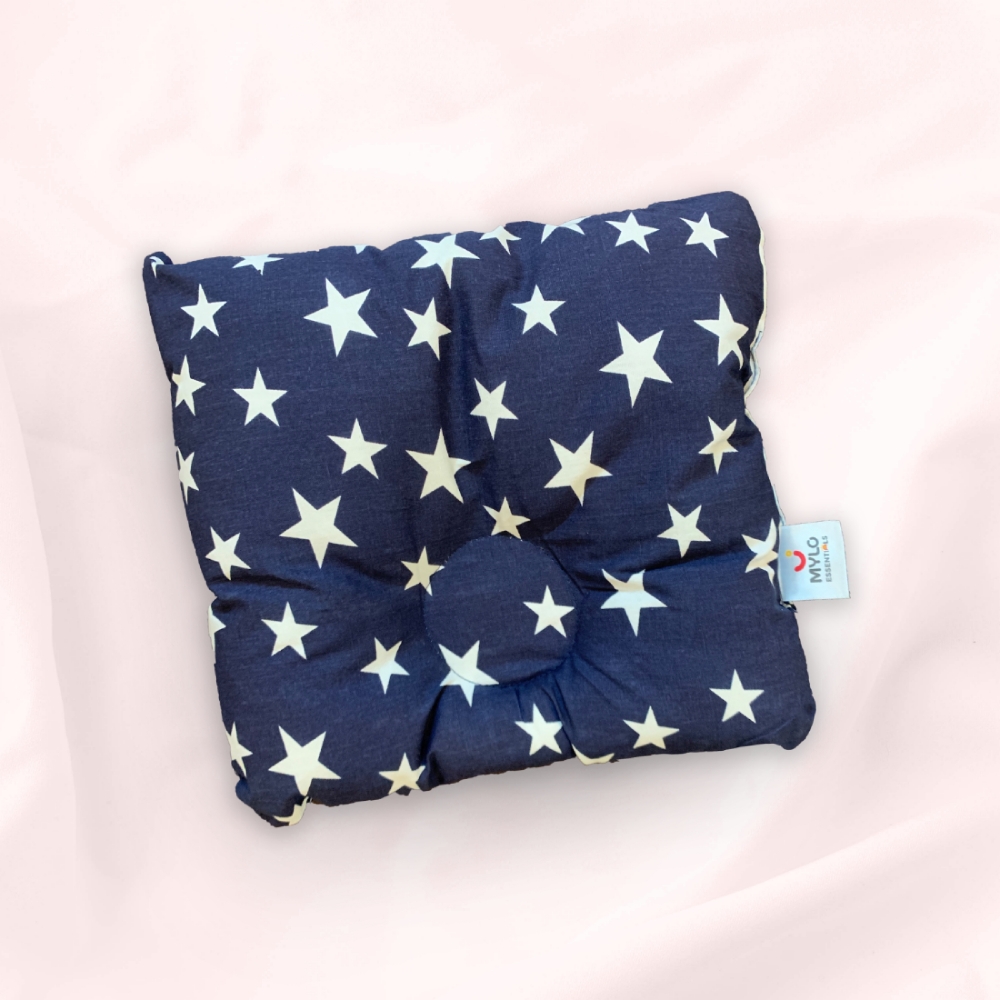 Premium Head Shaping Baby Pillow with Neck & Shoulder Support (0- 36 Months)- Starry Night