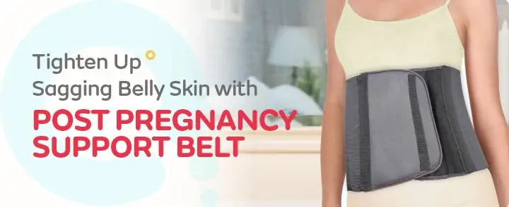 Buy Mylo Essentials Post Pregnancy Support Abdomen Belt to Tone Abdominal  Muscles, Tummy Trimming for Compression Support, Body Shaper Both for Men &  Women, M (28-36) 70-90 cm - Grey Online at