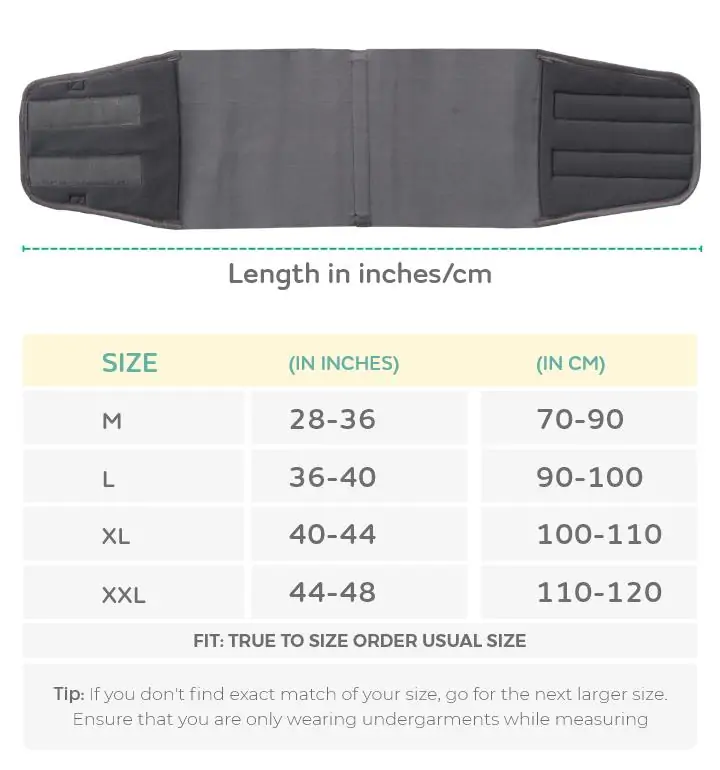 Buy Mylo Essentials Women's Pre & Post Pregnancy Belt for Belly & Back  Support with Lightweight & Breathable Fabric For Pregnancy Belly Support &  Pain Relief L (44-50) 110-125 cm, Grey Online