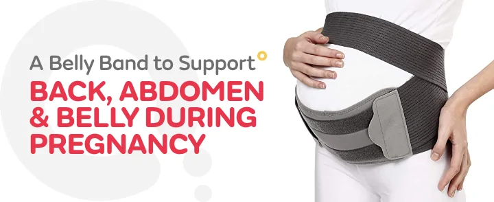 Pre & Post Pregnancy Belt | Tightens Tummy | Improves Posture | Provides Back Support | Belly fat Loss Belt | Comfortable & Lightweight - M about banner