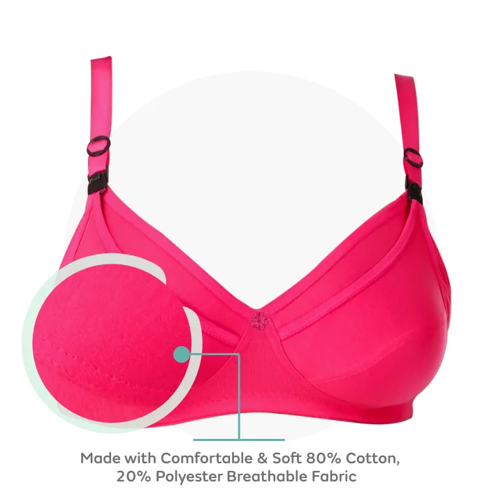 Maternity/Nursing Bras NonWired, NonPadded Pack of 3 with free Bra