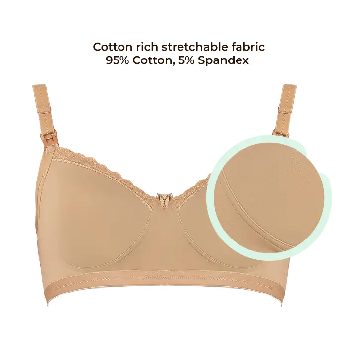 Buy Mylo Light Padded Maternity/Nursing Bra with free bra extenderSkin Size 34B