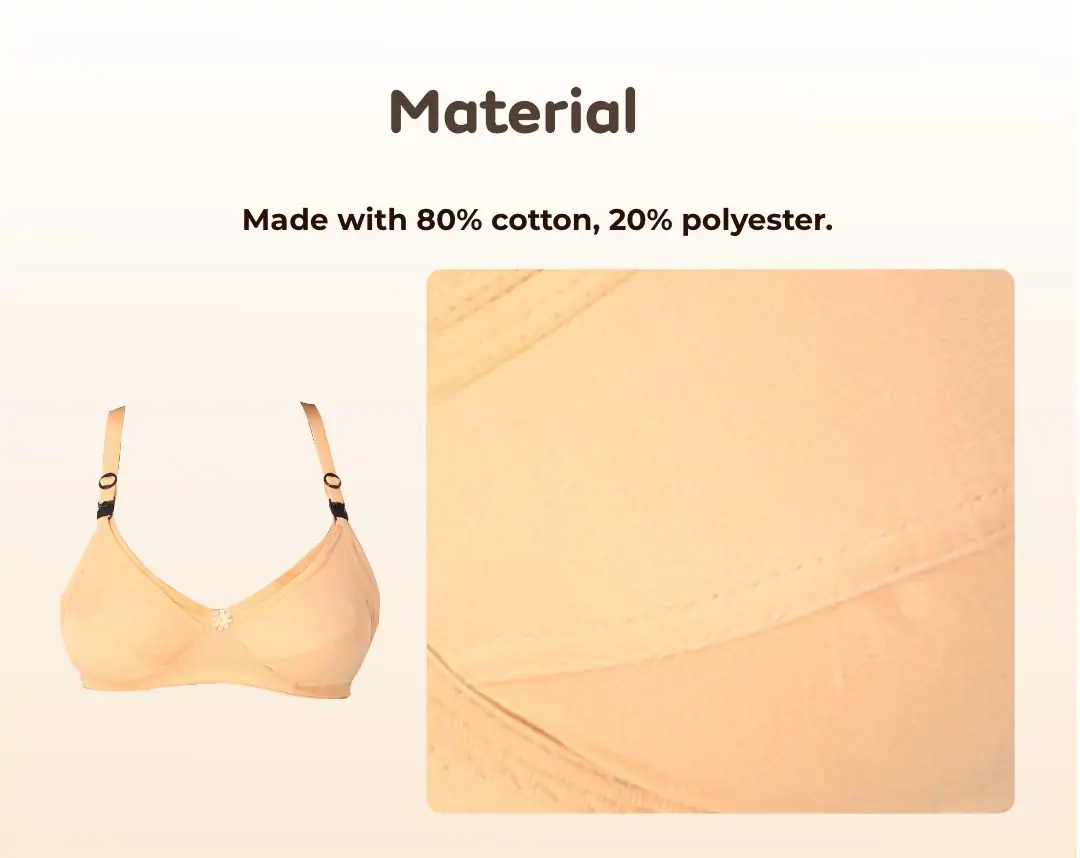 42B- Non-Wired Non-Padded Maternity Bra/Feeding Bra with Free Bra Extender | Supports Growing Breasts | Eases Pumping & Feeding | Sandalwood about banner