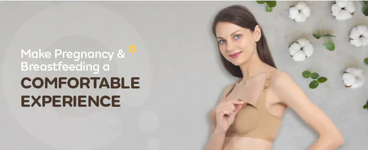 32B- Light Padded Maternity/Nursing Bra with free bra extender-Skin
