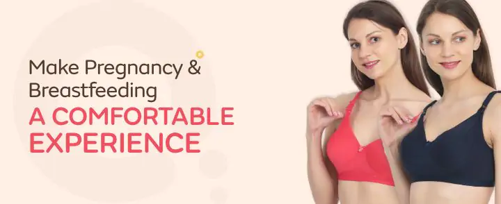 Maternity Nursing Moulded Spacer Cup Bra Coral and Navy 32B size Bra Make pregnancy and breastfeeding a comfortable experience