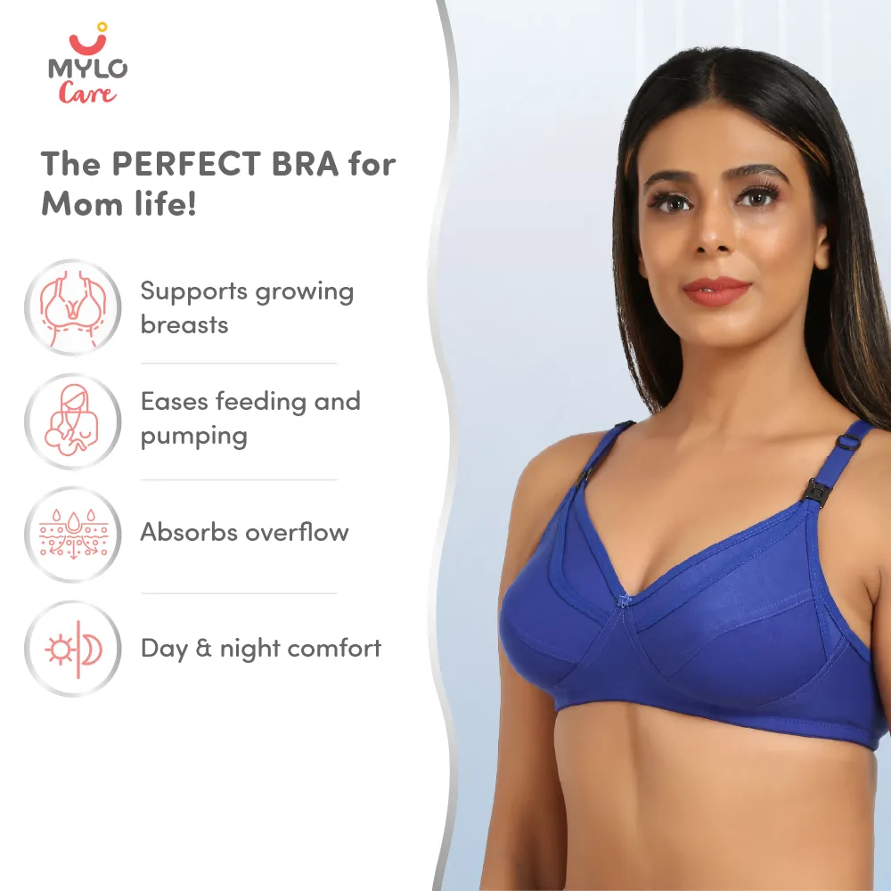 30B- Maternity/Nursing Bras Non-Wired, Non-Padded with free Bra