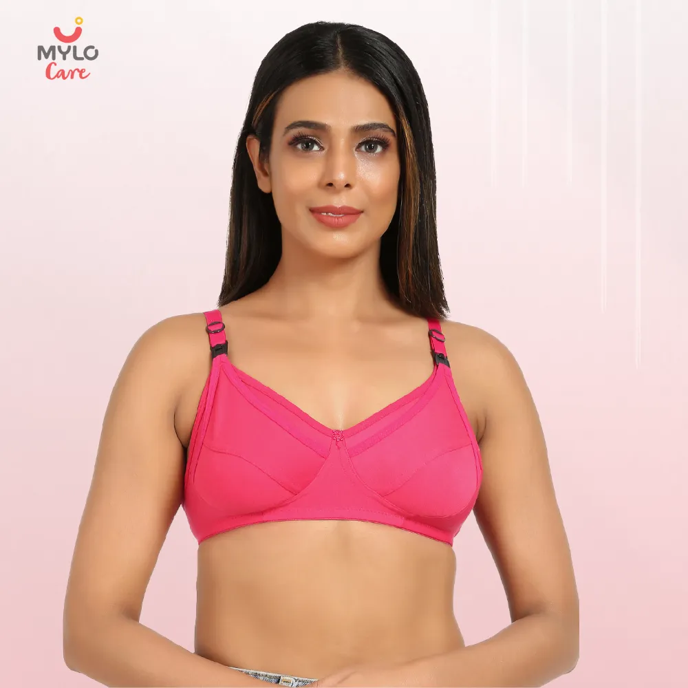 Buy Mylo Essentials Maternity/Nursing/Feeding Bras Non-Wired, Non-Padded,  Cotton Blend Breathable Fabric - Pack of 3 with 1Free Bra Extender at  .in