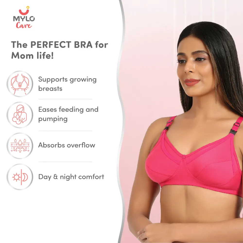 Buy Mylo Light Padded Maternity/Nursing Bra Pack of 2 with free bra extender-(Fuchsia,Plum)  34B Pack of 2 Online at Best Prices in India - JioMart.