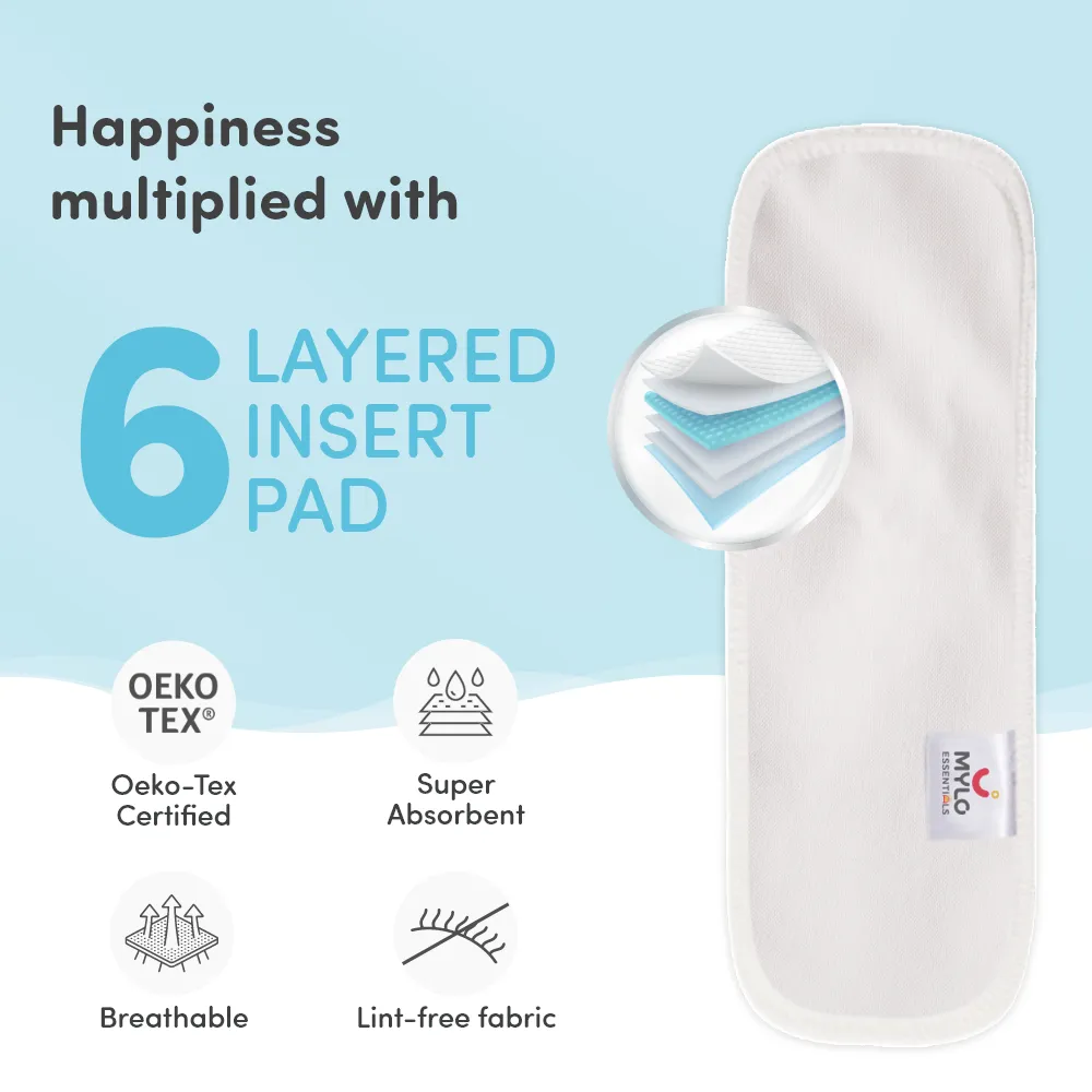 Buy MYLO Essentials Free Size Reusable Cloth Diaper with Absorbent