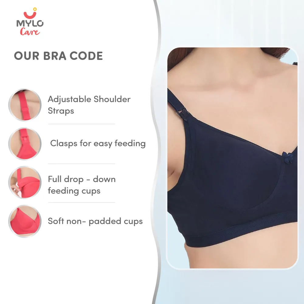 32B- Buy Mylo Maternity/Nursing Moulded Spacer Cup Bra with free bra  extender -Skin