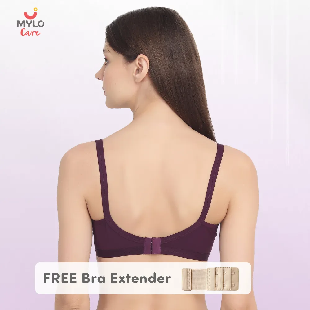 Buy Mylo Light Padded Maternity/Nursing Bra Pack of 2 with free bra  extender-(Fuchsia,Plum) 34B Pack of 2 Online at Best Prices in India -  JioMart.