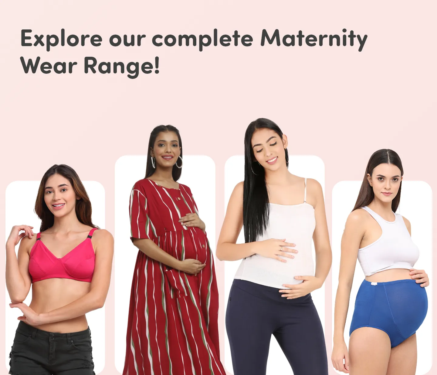 Pre & Post Maternity /Nursing Midi Dress with both sides Zipper for Easy Feeding - Stripes - Red - L