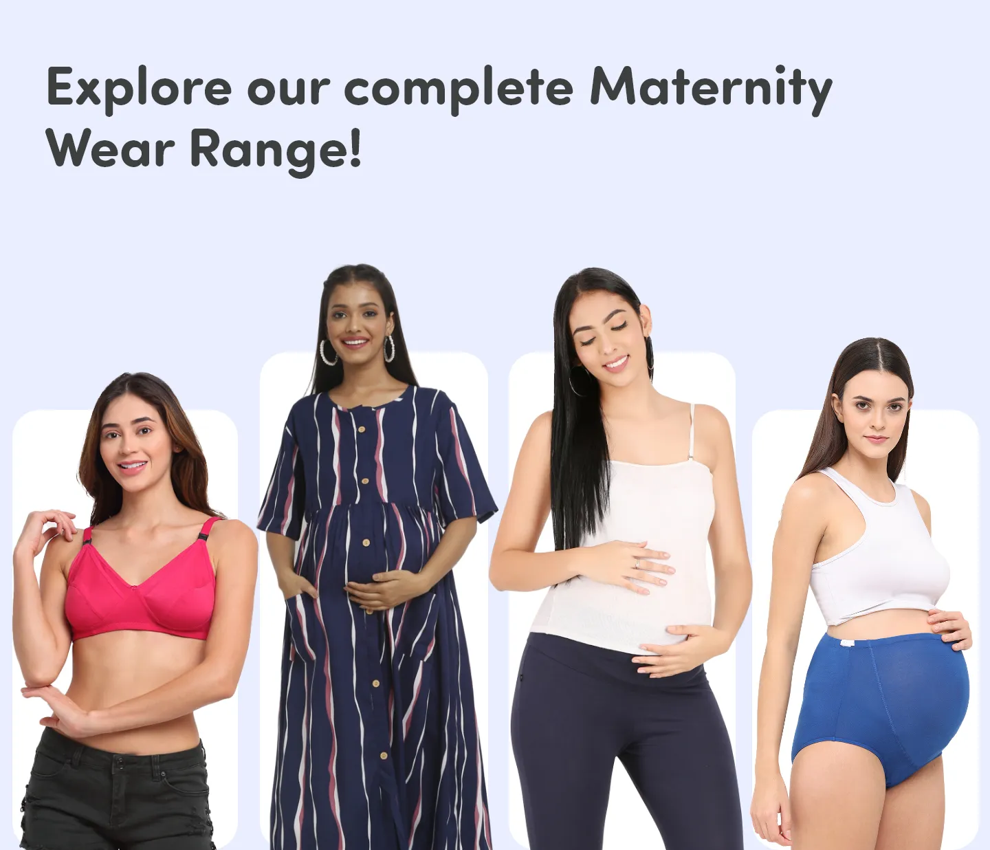 Pre & Post Maternity /Nursing Midi Dress with both sides Zipper for Easy Feeding - Stripes - Dark Blue - XXL