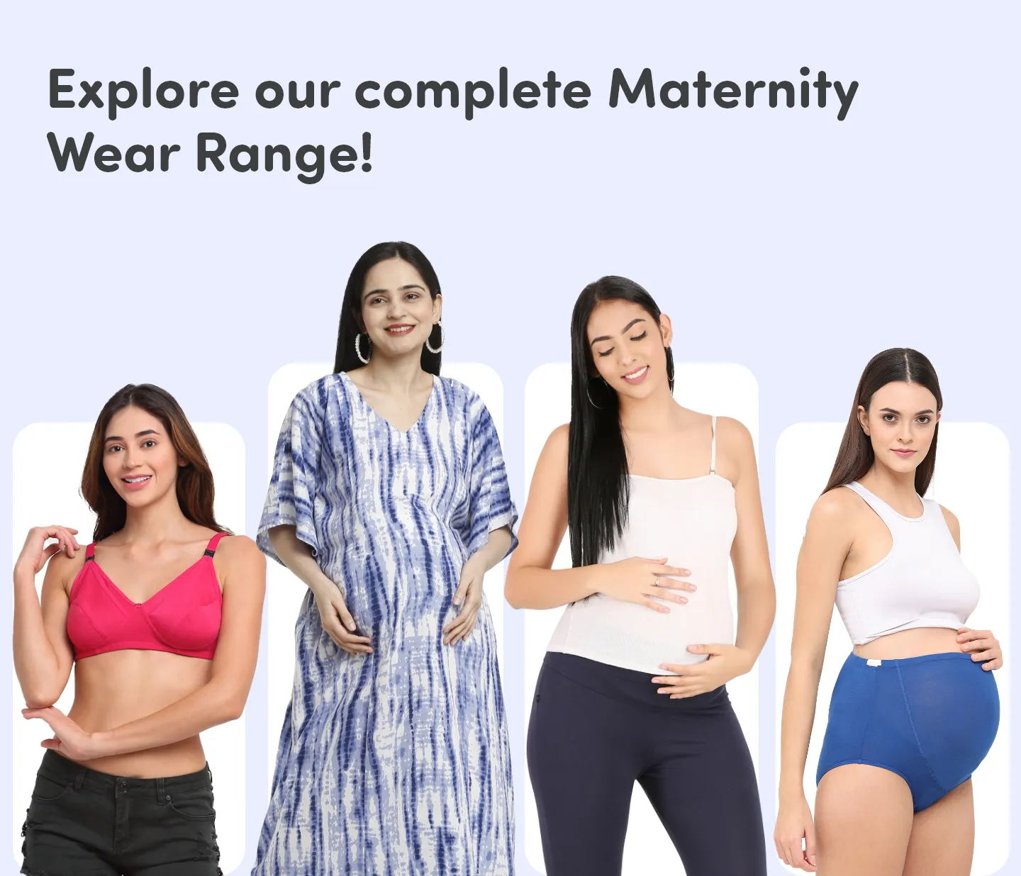 Pre & Post Maternity /Nursing Kaftan Maxi Dress cum Nighty with Zipper for Easy Feeding – Shibori Print -Navy - L