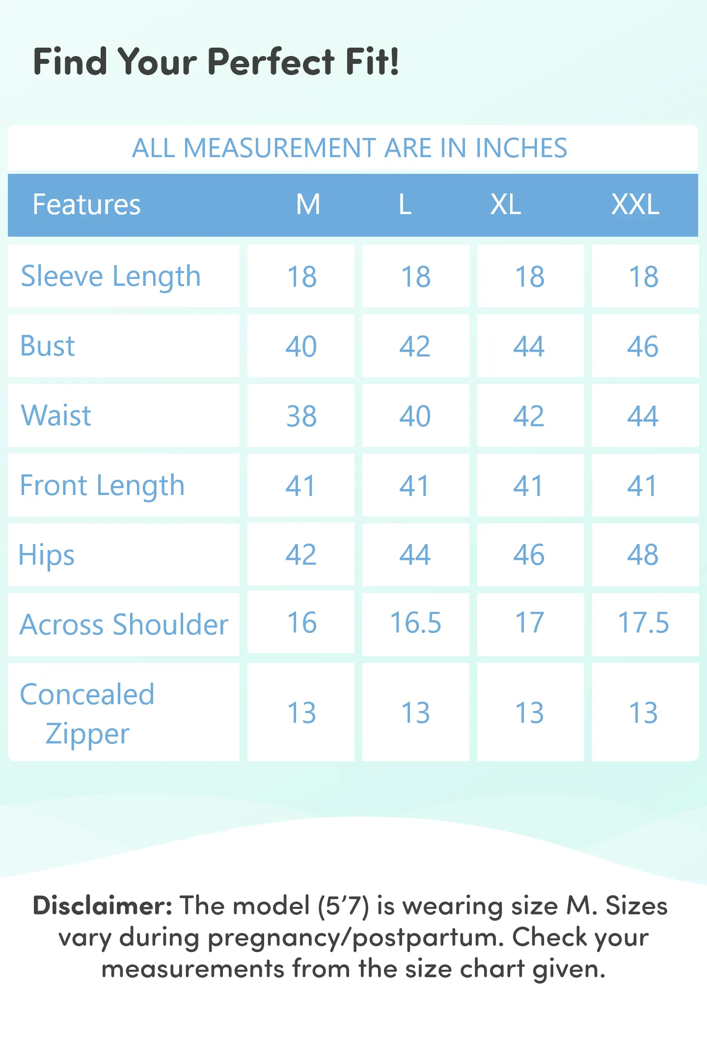 Pre & Post Maternity Maxi Length Nighty with Zipper at both sides for Easy Feeding - Little Hearts - Sea Green - XL