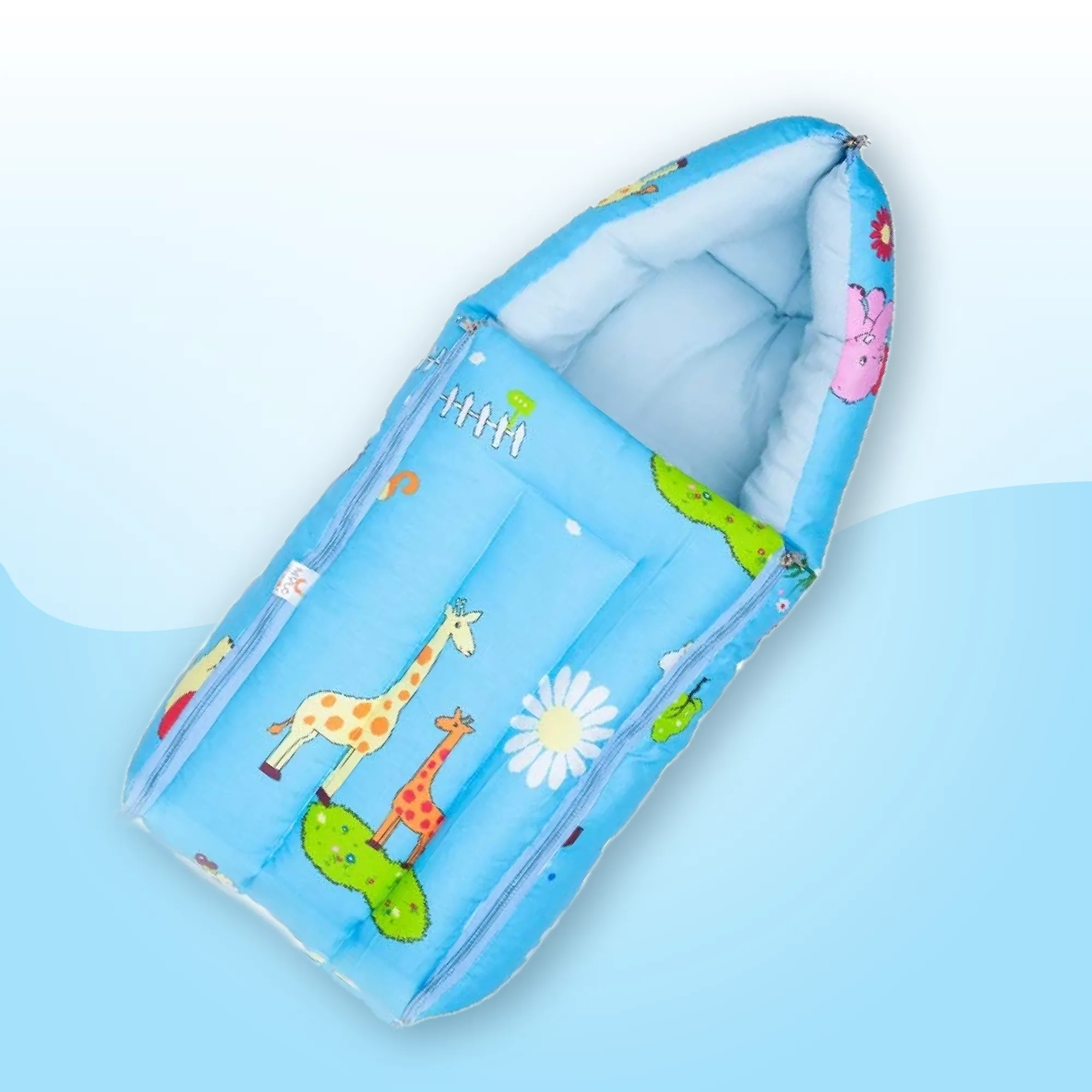 4in1 Soft & Snuggly Baby Sleeping Bag/ Carry Nest with 3way Zip