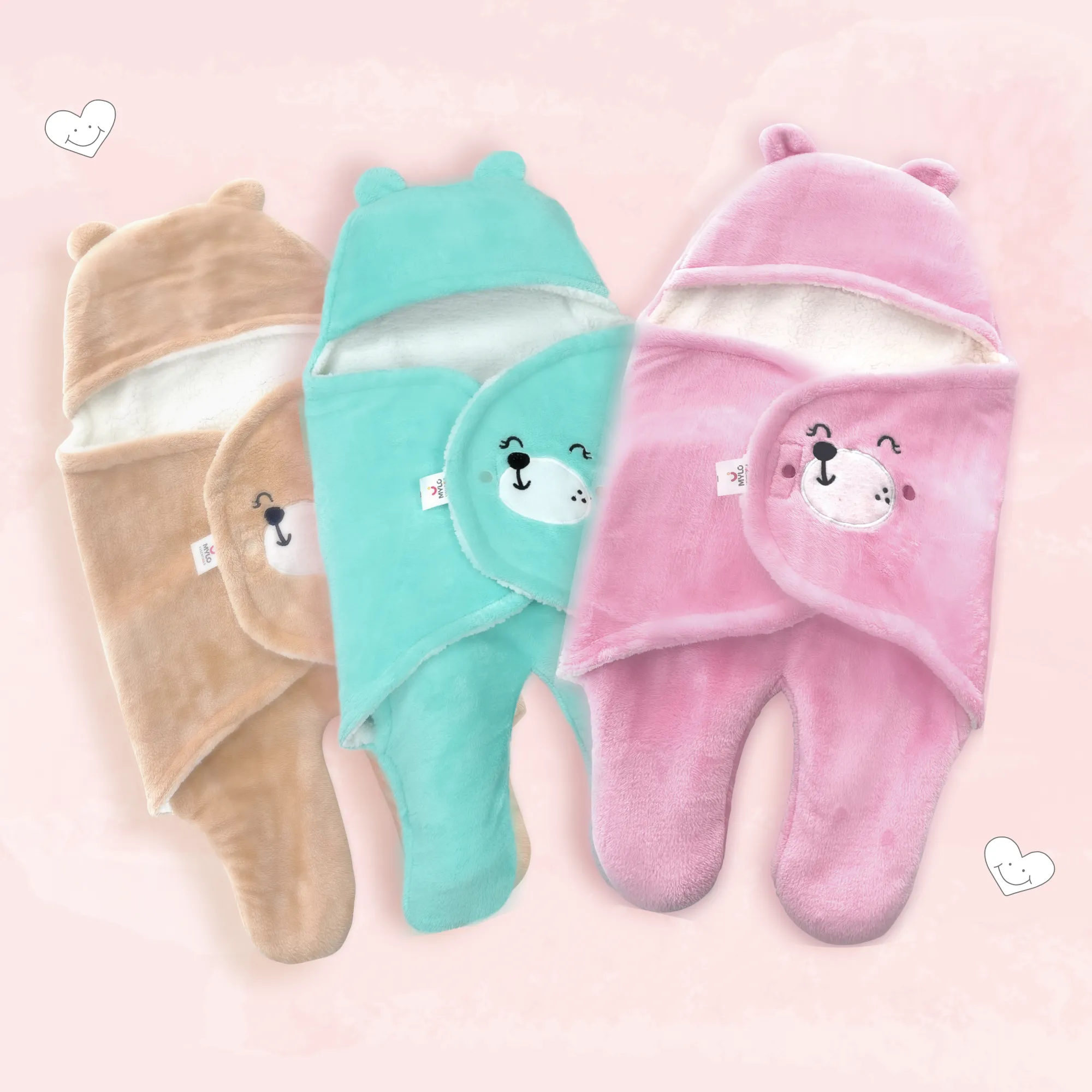 4in1 All Season Baby SwaddleWrapper For New Born Baby (06 months