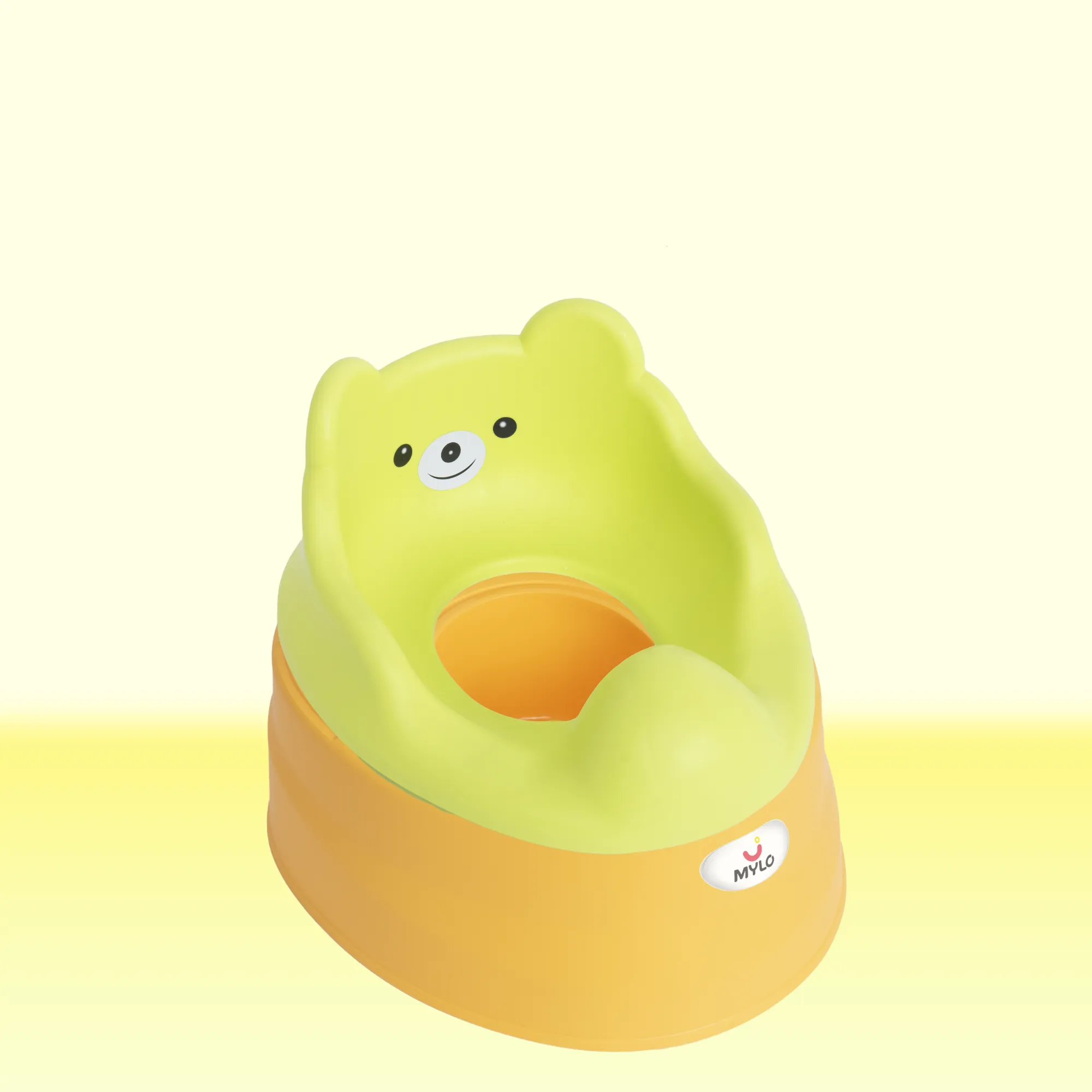 Baby Potty Seat | Baby Potty Chair | 2-in-1 Potty Training Chair with Detachable Potty Bowl | Easy to Carry & Clean - Green & Yellow