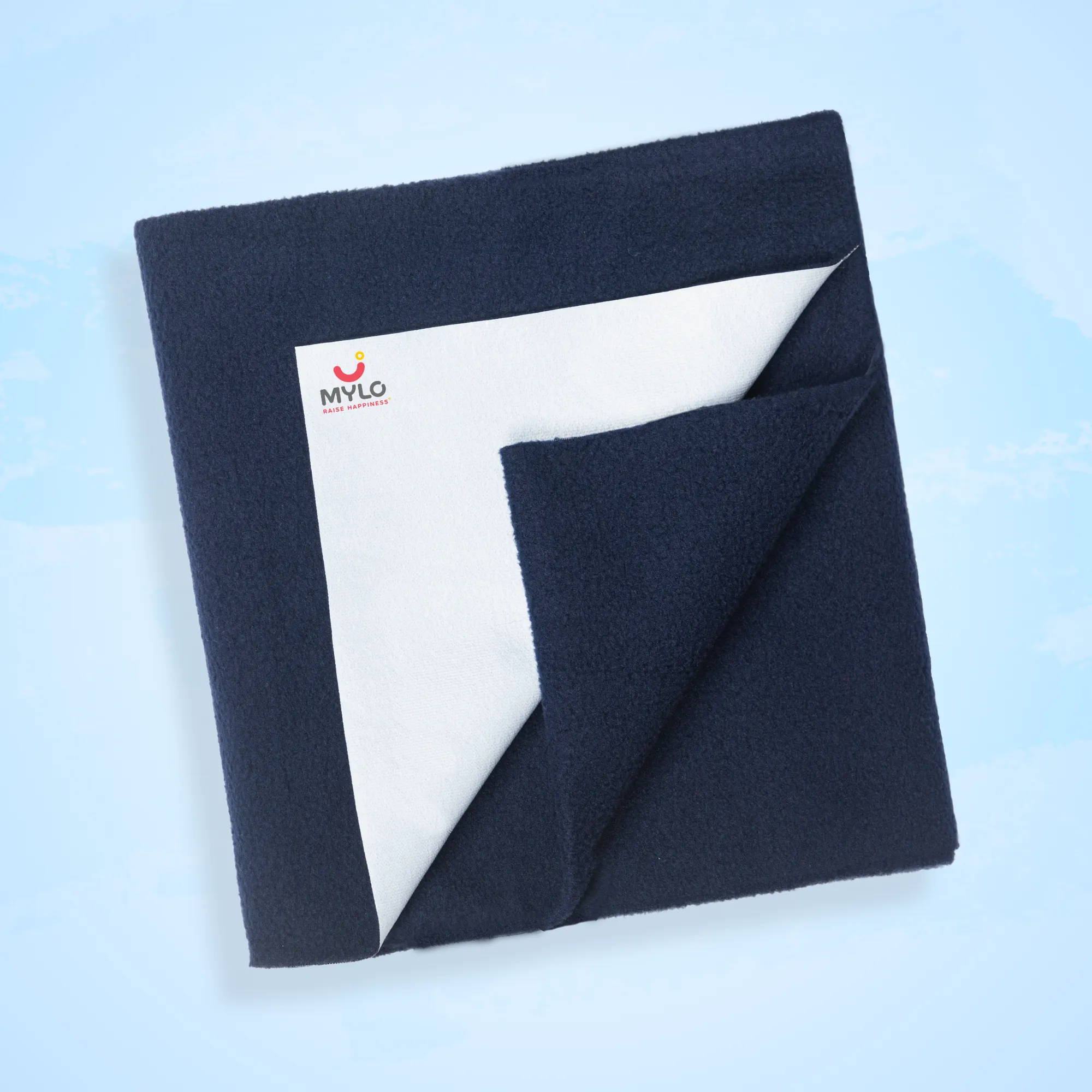 Waterproof Extra Absorbent Dry Sheet & Bed Protector - Navy Blue (M)