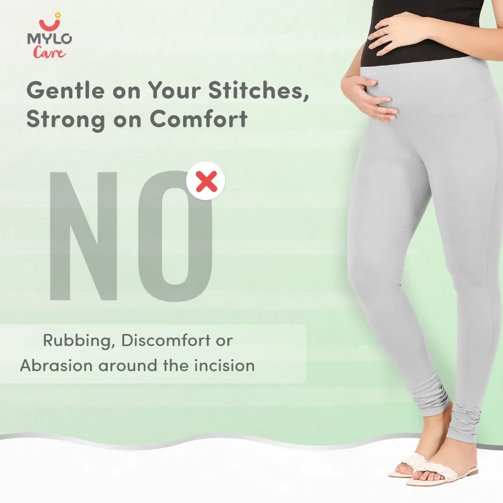 Buy Mylo Essentials Women's Maternity Leggings, Premium Cotton Fabric